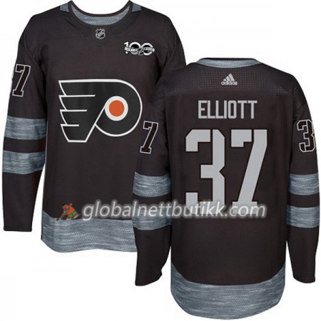 Philadelphia Flyers Hockeydrakt Brian Elliott 37 1917-2017 100th Anniversary Svart Adidas Authentic - Herre